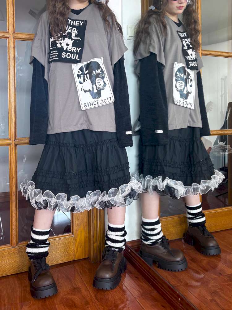 Dark Punk Chenille Two-Piece Set【s0000014622】