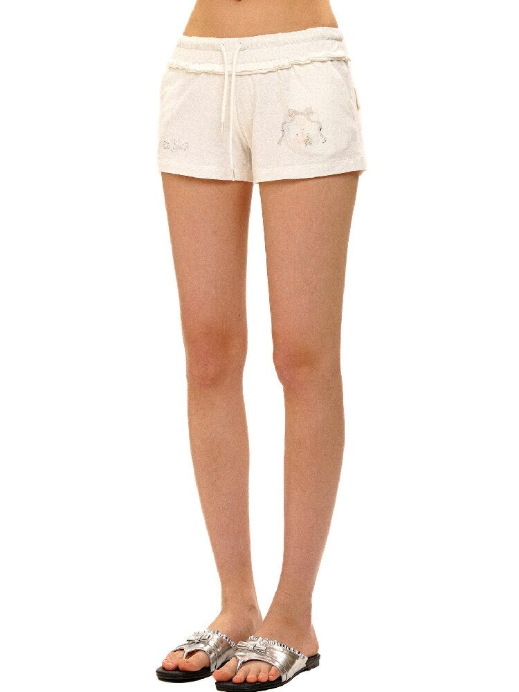 Rabbit Badge Cardigan Shorts Set【s0000017412】