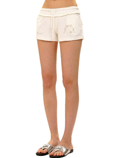 Rabbit Badge Cardigan Shorts Set【s0000017412】