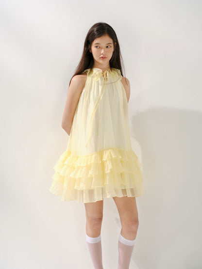 Lace Up Sleeveless Dress【s0000013250】