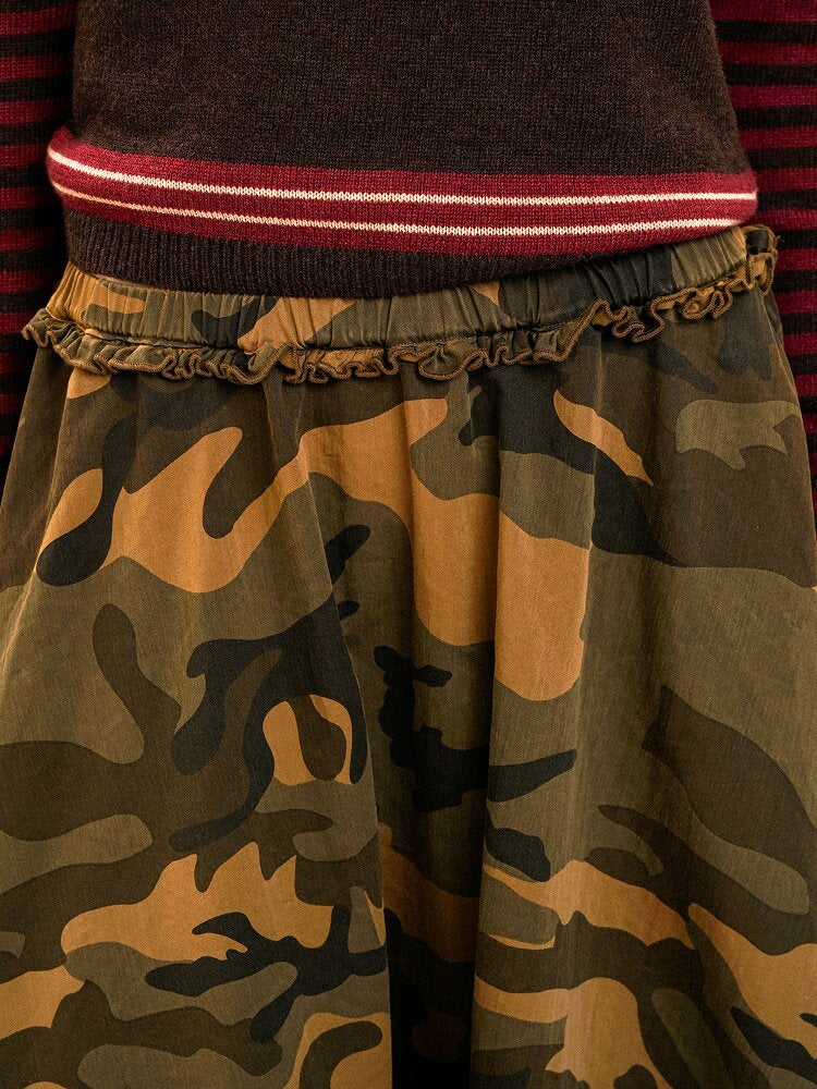 Camo Multi Layer Lace A Line Skirt【s0000017913】