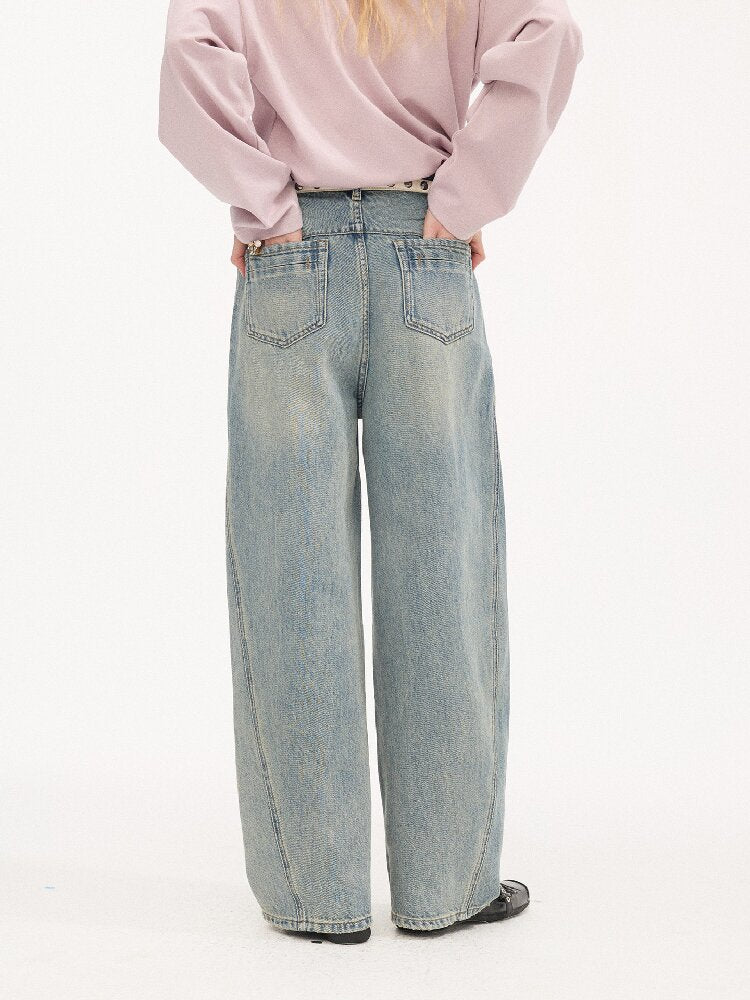 Split Cat Whiskers Scimitar Jeans【s0000015895】