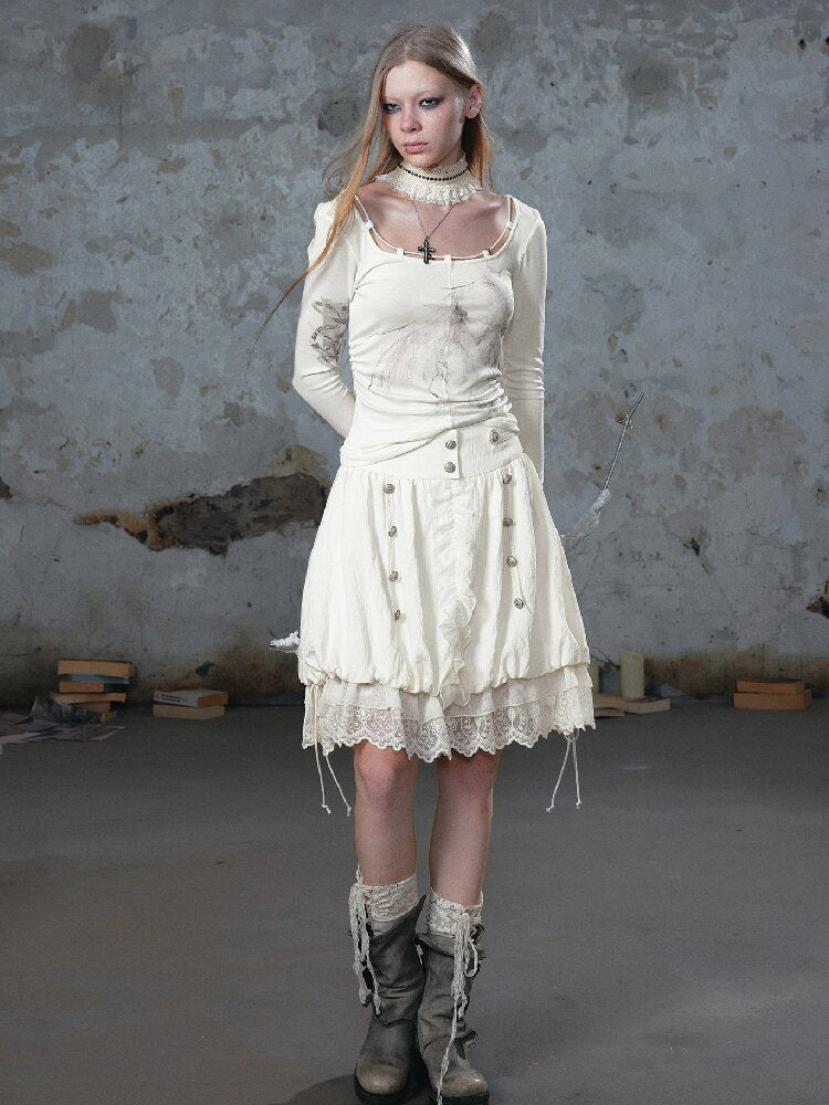 Chiffon Lace Patchwork Dress【s0000018106】