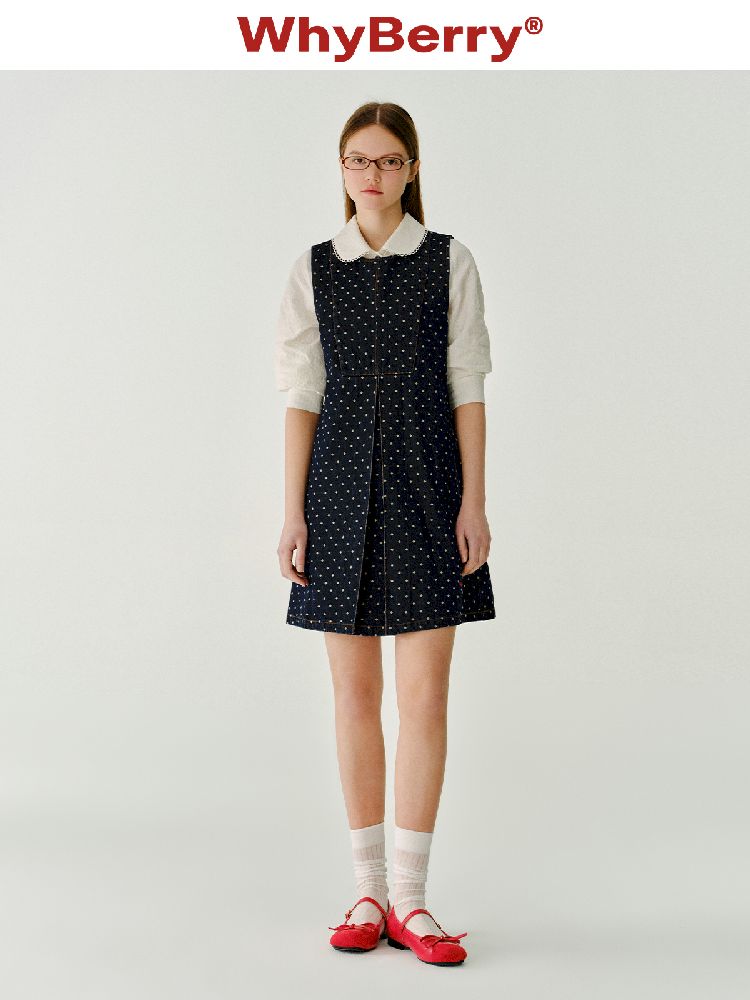 Polka Dot Sleeveless Dress【s0000011964】
