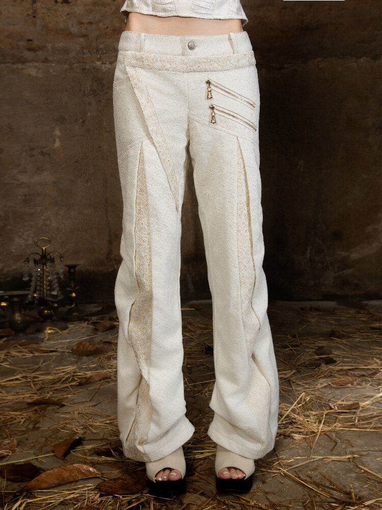 Heavy Duty Lace Patchwork Pants【s0000018380】