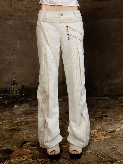 Heavy Duty Lace Patchwork Pants【s0000018380】