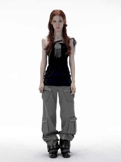 Wide Leg Narrow Crotch Work Pants【s0000012705】