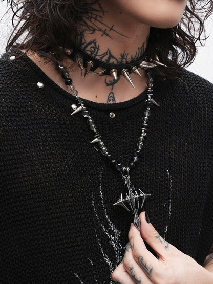 Castle Magic Rivet Cross Bead Chain【s0000018995】
