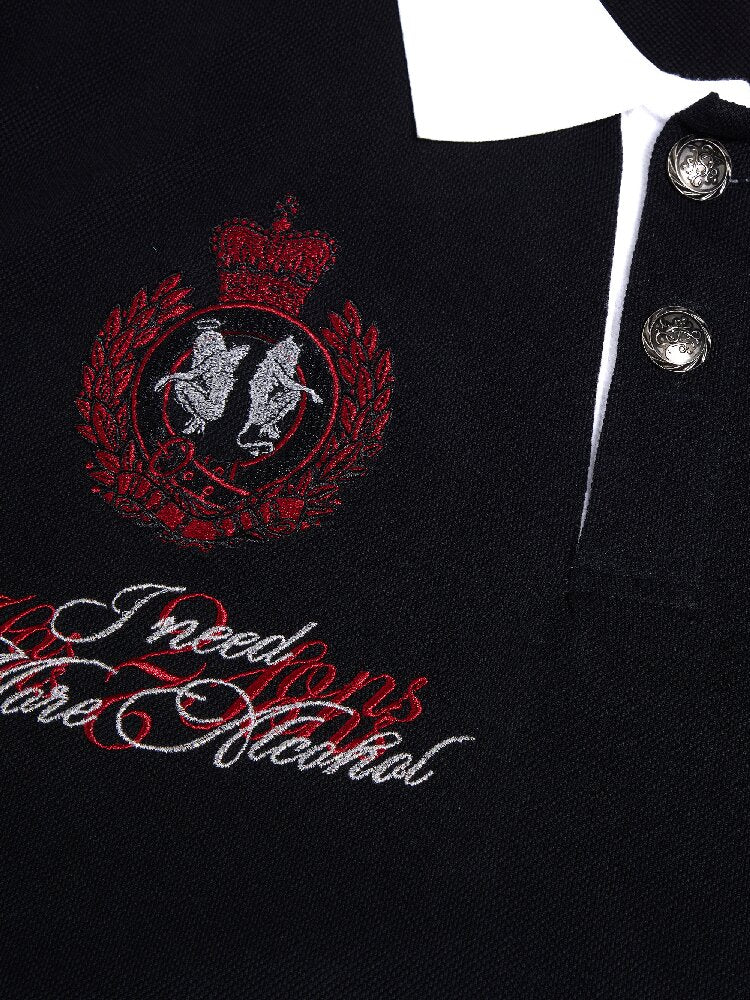 Blazing Soul Embroidered Polo Shirt【s0000016974】