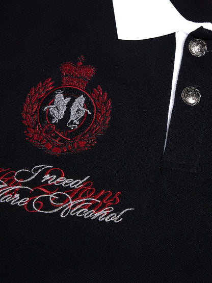Blazing Soul Embroidered Polo Shirt【s0000016974】