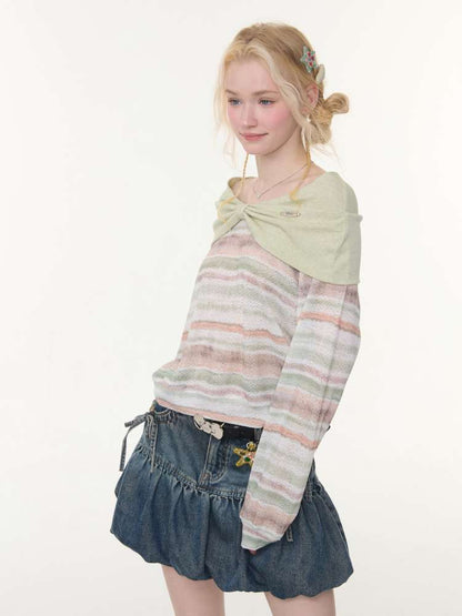 Spring Mist Butterfly Knit Top【s0000015428】
