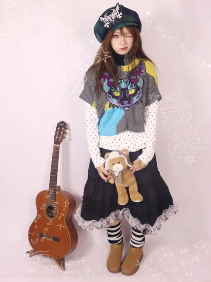 Green Vintage Plaid Beret【s0000014346】