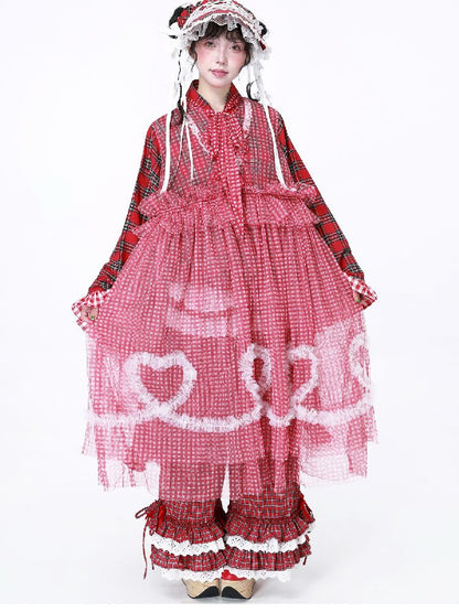 Retro Mesh Hooded Dress【s0000012194】