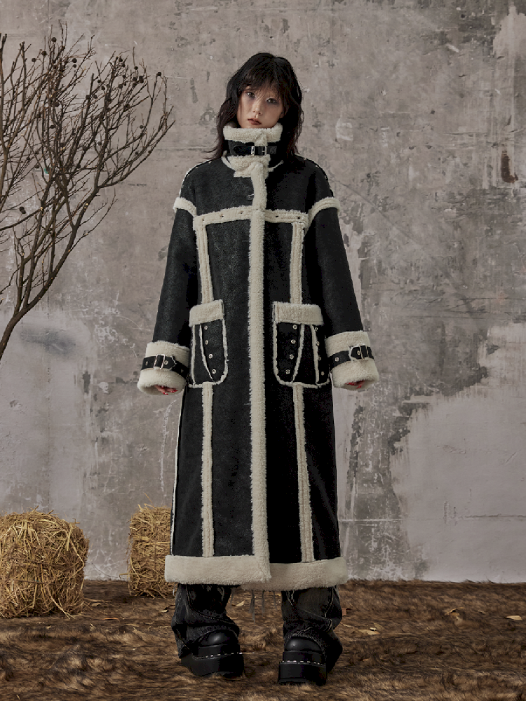 LONG LAMB WOOL FUR COAT [S0000010976]