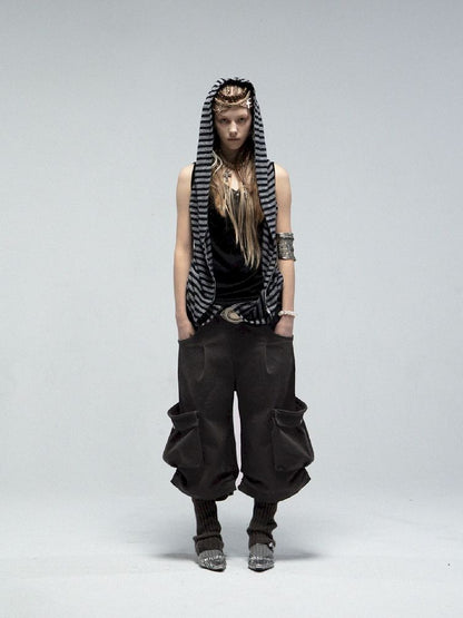 Hooded Zipper Versatile Tank T-shirt【s0000011838】