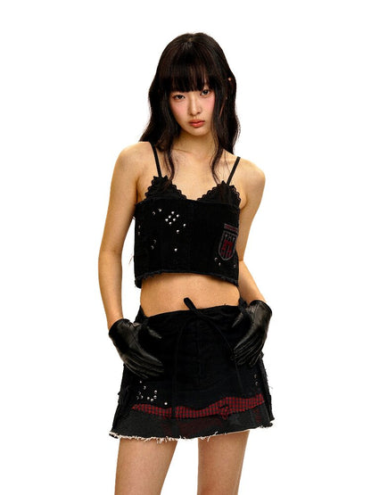 College Bandeau Suspender Pants【s0000016438】