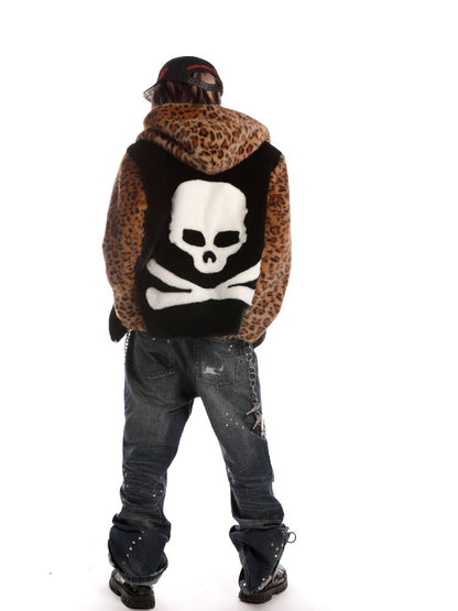 Dark Punk Leopard Skull Coat【s0000019280】