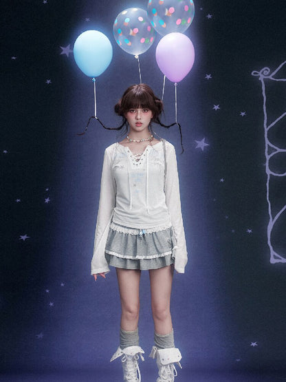 Trojan Horse Embroidered Skirt【s0000015760】