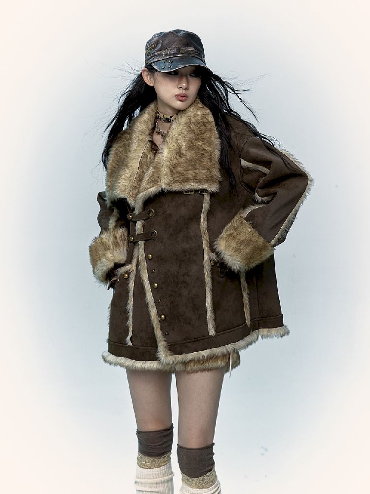 PUNK LAZY LOOSE FUR COAT [S0000011220]