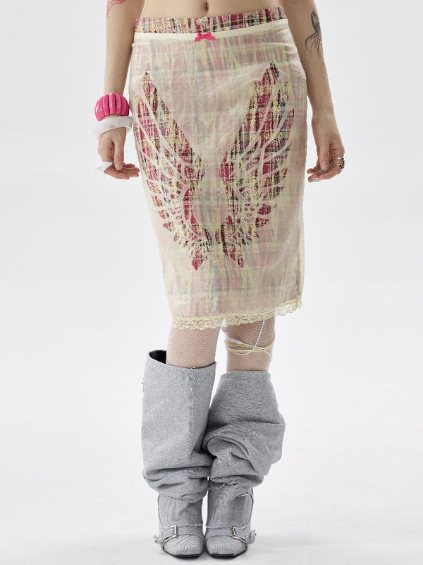 Double Waist Plaid Cutout Skirt【s0000017646】