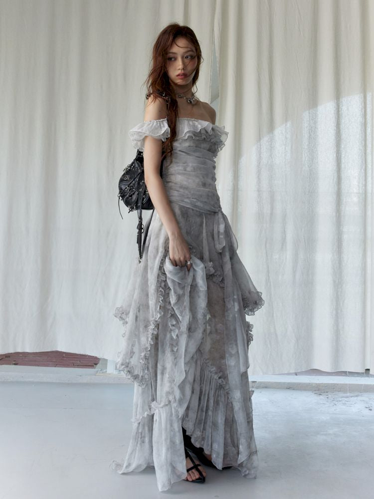 Ruffle Heavyweight Volume Irregular Dress【s0000013219】