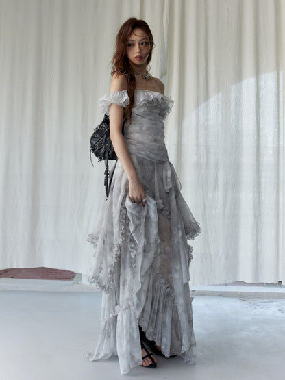 Ruffle Heavyweight Volume Irregular Dress【s0000013219】