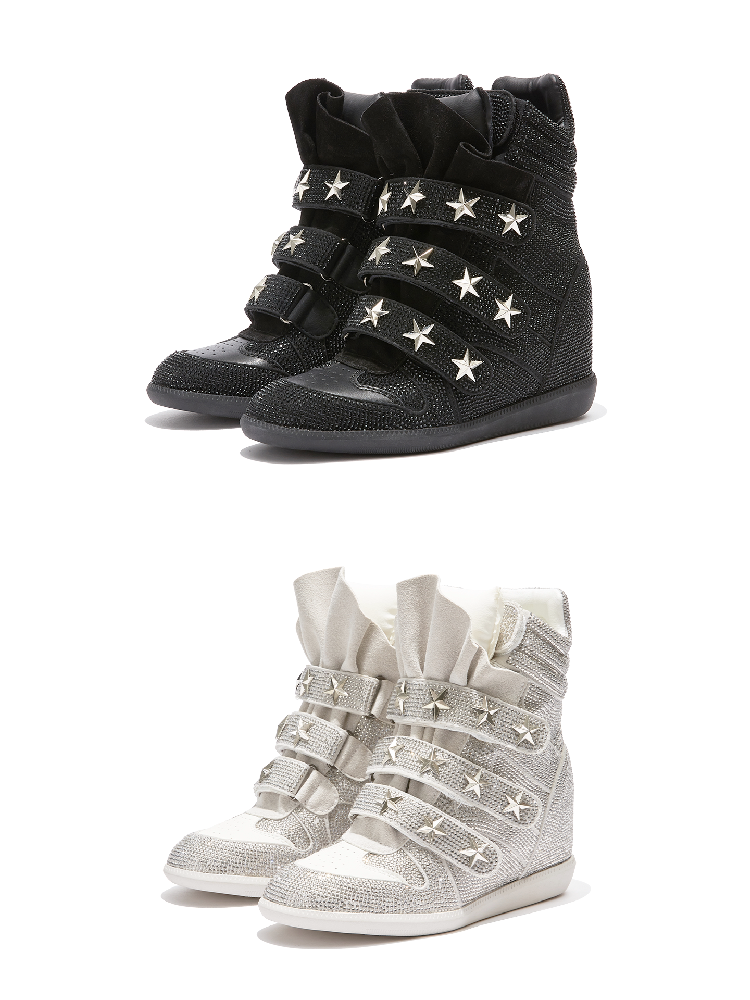 Vintage Rhinestone Wedge Platform Shoes【s0000018260】