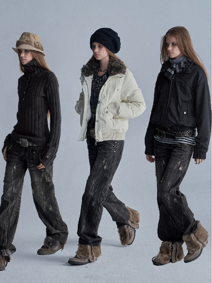 Multi Pocket Bamboo Joint Denim Pants【s0000018466】