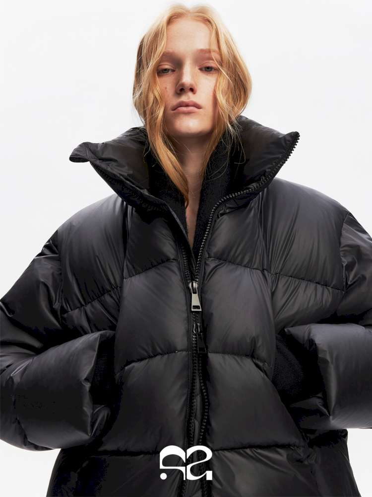 Winter Stand Collar Black Warm 90 Down Jacket【s0000014871】