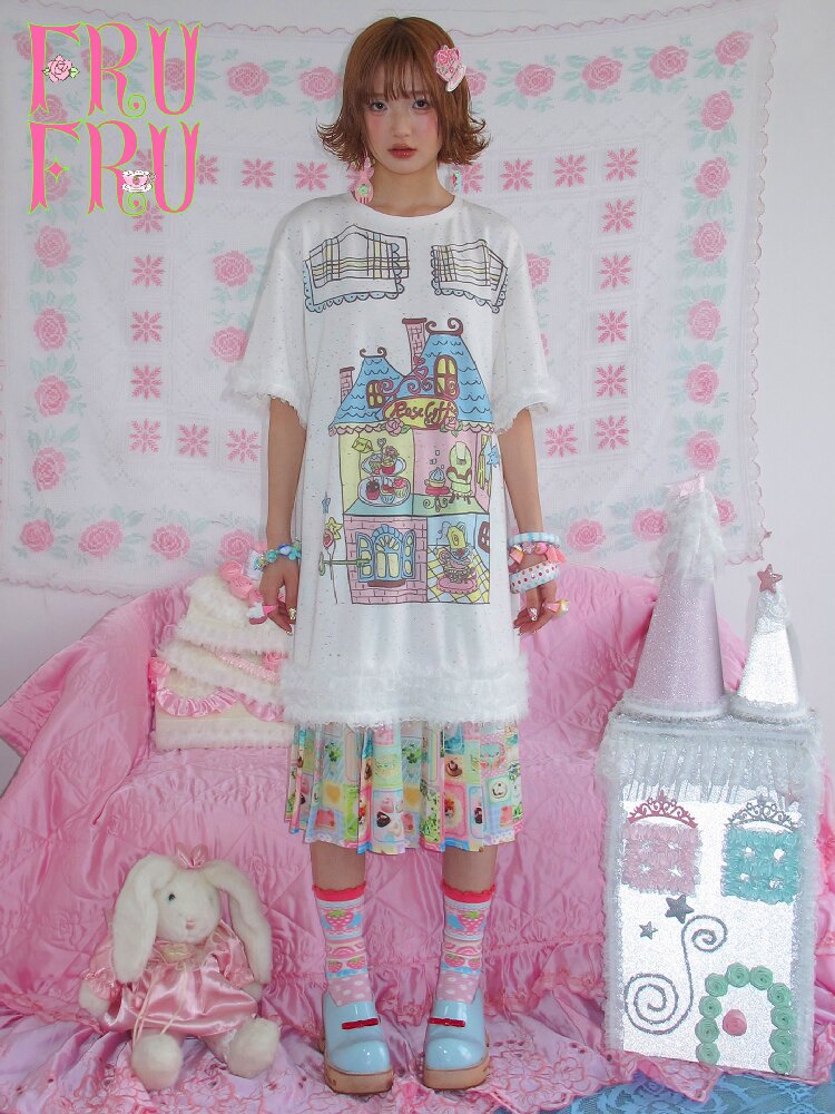 Print Versatile Pleated Half Skirt【s0000017452】