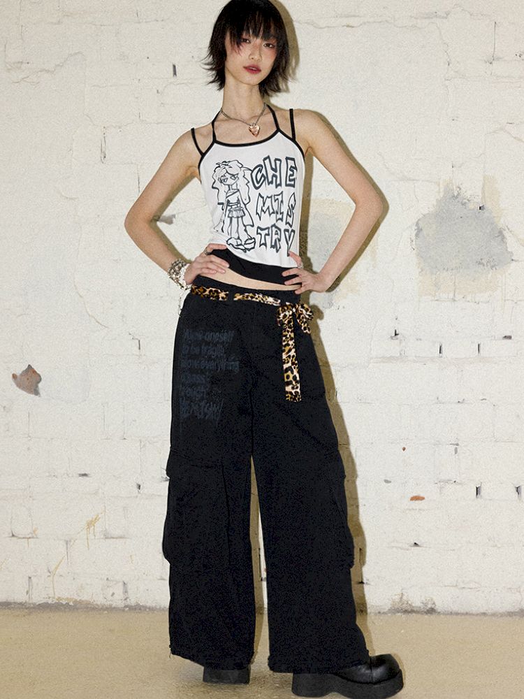 Fake two-piece manga camisole【s0000012425】