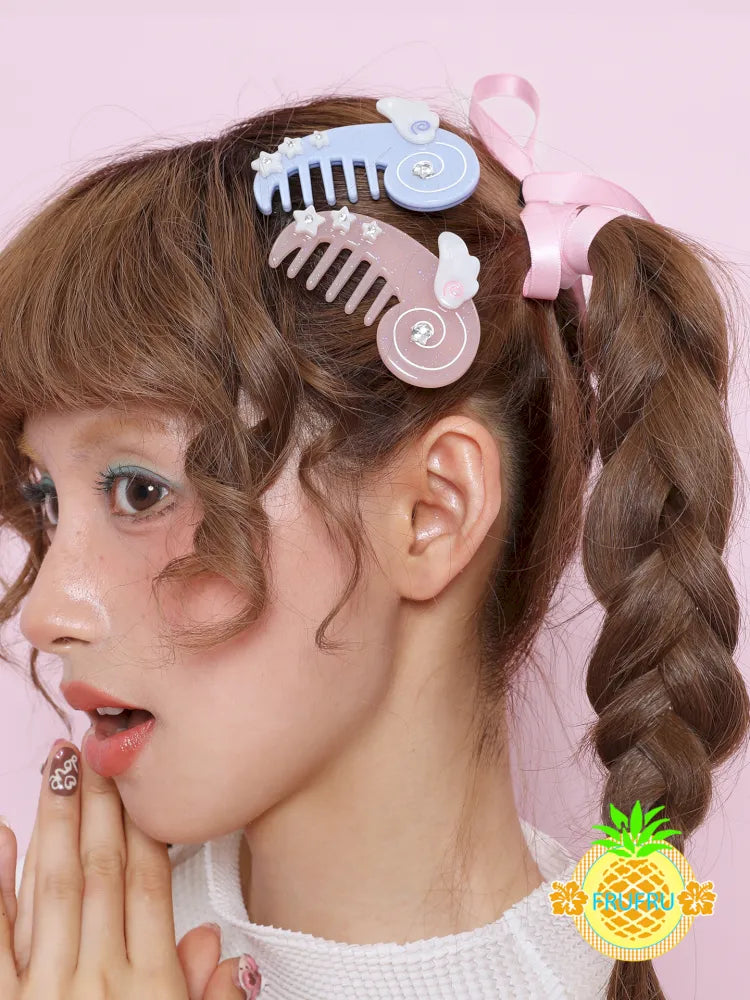 Cute Pink-Blue Comb Hair Clip【s0000013940】