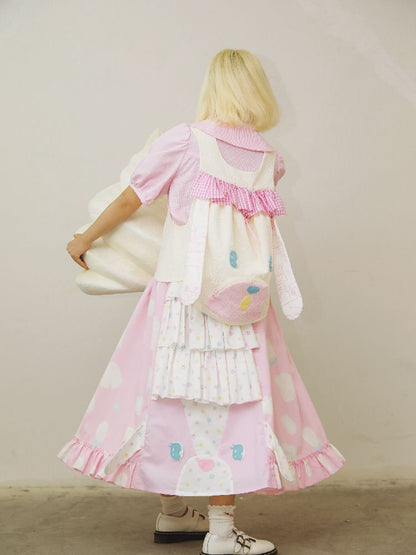 Patchwork Lolita Cake Halter Dress【s0000010460】