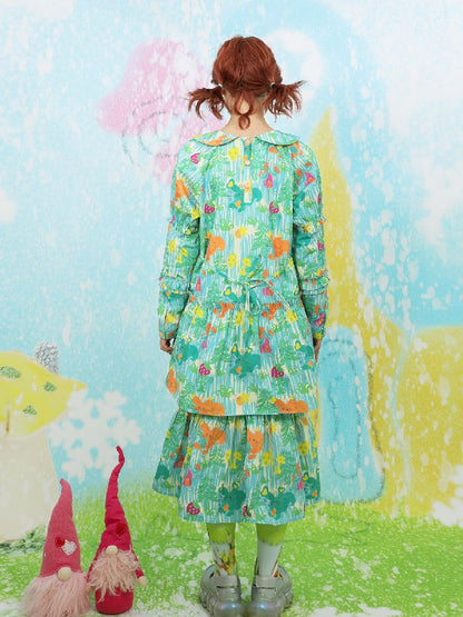 DOLL NECK LOOSE GIRLS DRESS [S0000010729]