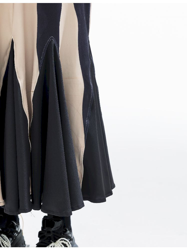 Printed Long Big Hem Dress【s0000011314】