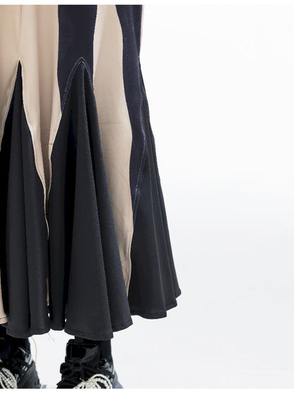 Printed Long Big Hem Dress【s0000011314】