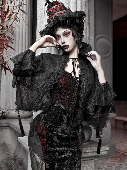 Victorian Gothic Lace Cape【s0000011168】