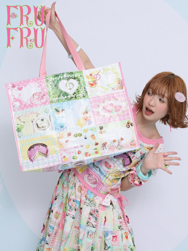 Vintage Printed Woven Handbag Bag【s0000017453】