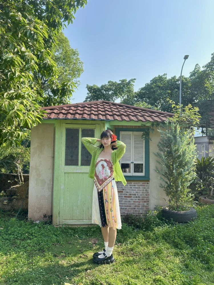 Patchwork lace print polka dot pleated skirt【s0000012769】