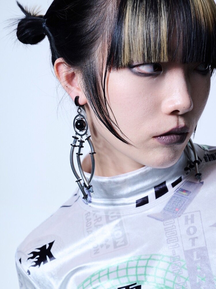 Futuristic Heavy Dark Punk Earring【s0000018837】