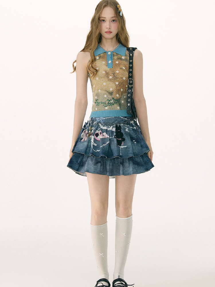 Misty Tone Slim Sweet Cool Skirt【s0000016840】
