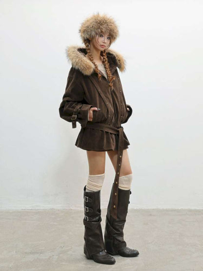 French Velvet Rabbit Fur Jacket【s0000014835】