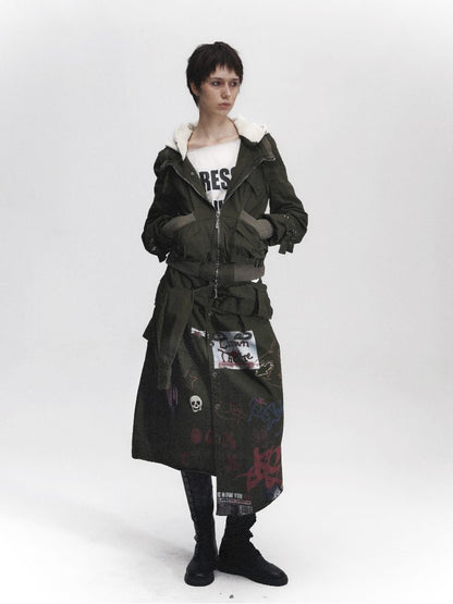 Airbrushed Denim Punk Halter Skirt【s0000011630】