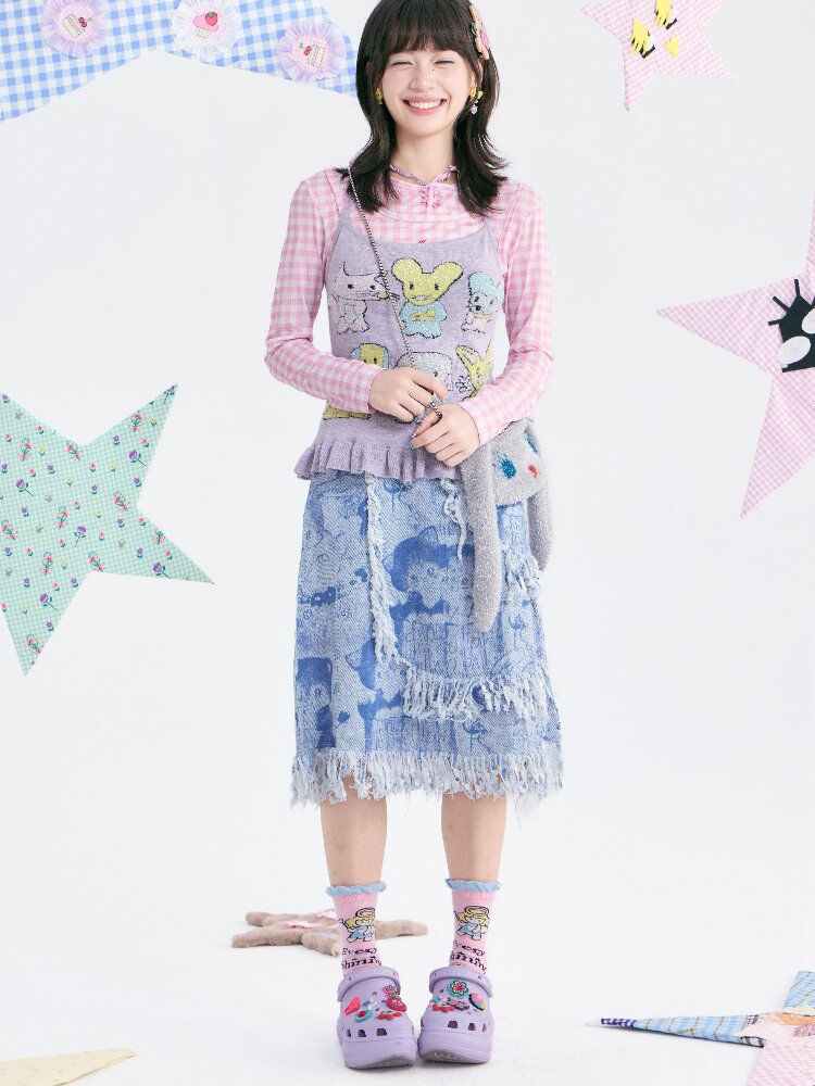 Taro Purple Ruffle Halter Overalls【s0000018372】