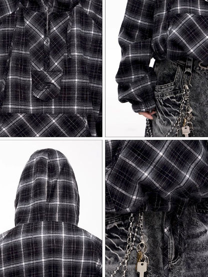 Drawstring Half Zip Hooded Sweatshirt【s0000011358】