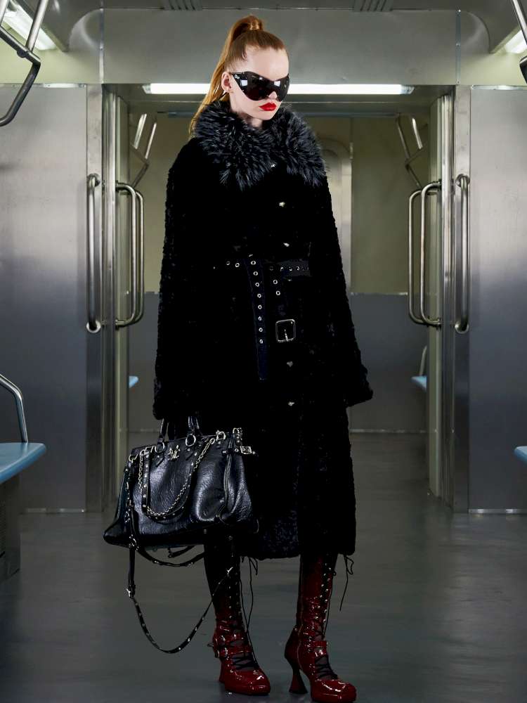 Eco Friendly Fur Panelled Coat【s0000014645】