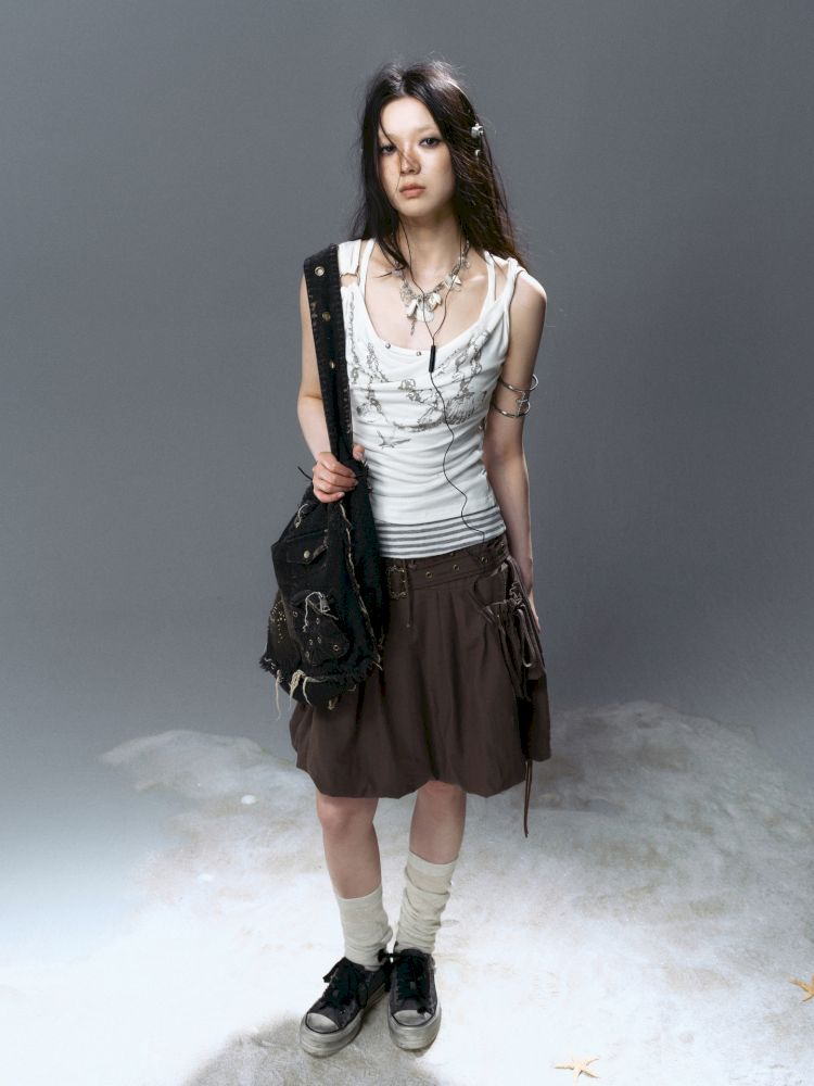 Striped Knit Cami Tank【s0000012628】