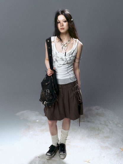 Striped Knit Cami Tank【s0000012628】