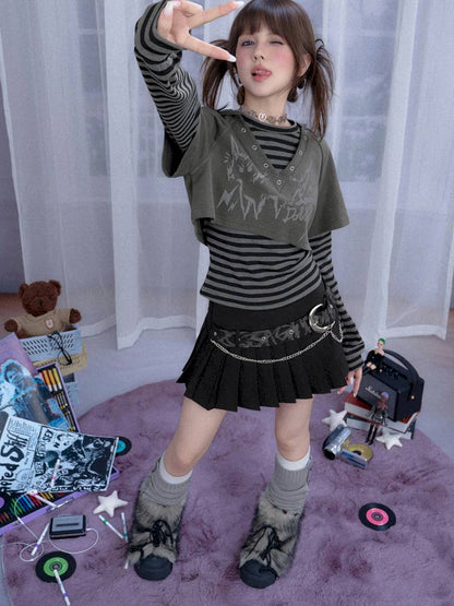 Two-Piece Suit Hooded T-Shirt【s0000014367】