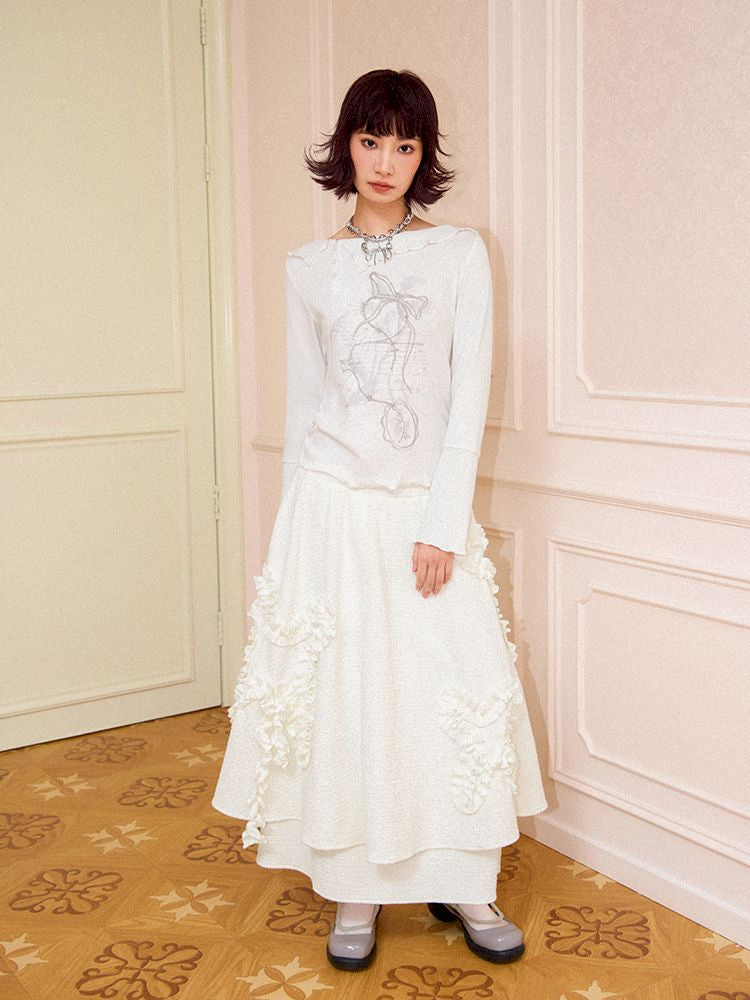 Butterfly Plate Flower Halter Skirt【s0000011642】